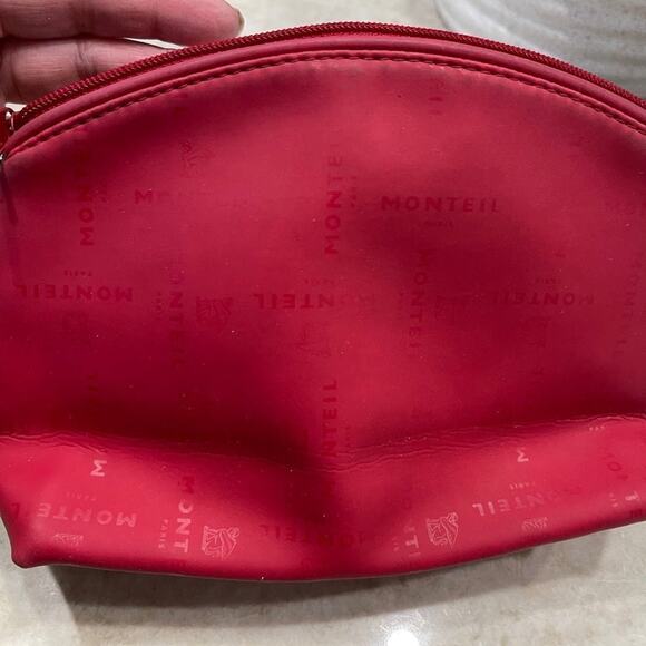 Monteil Paris cosmetic zippered pouch red - Picture 9 of 12